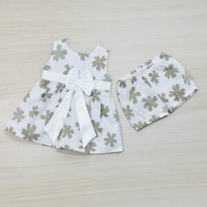 Vestido beige flores